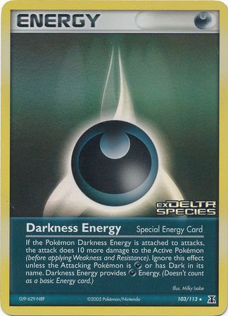 Darkness Energy (103/113) (Stamped) [EX: Delta Species] | Good Games Morley