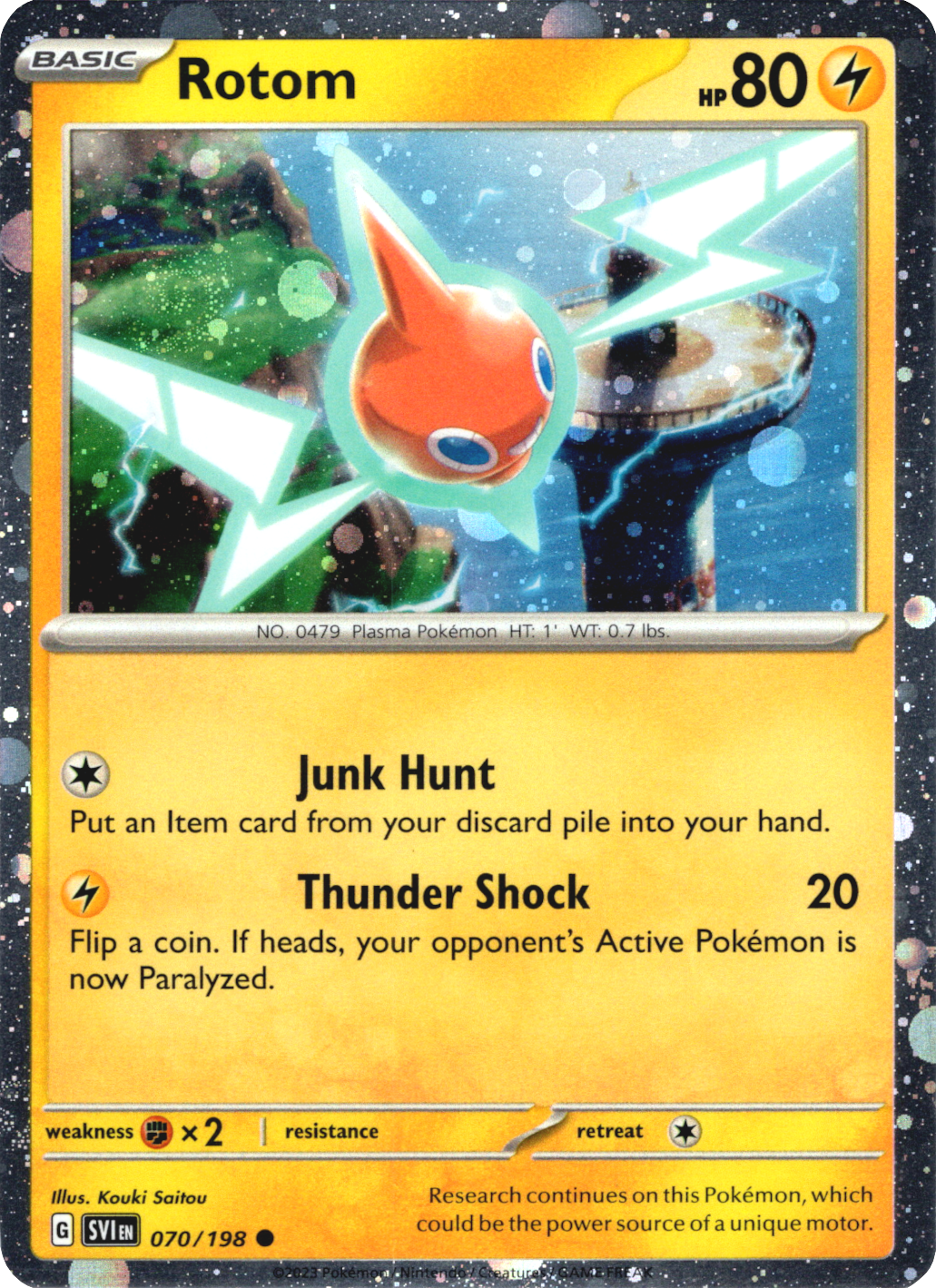 Rotom (070/198) (Theme Deck Exclusive) (Cosmos Holo) [Scarlet & Violet: Black Star Promos] | Good Games Morley