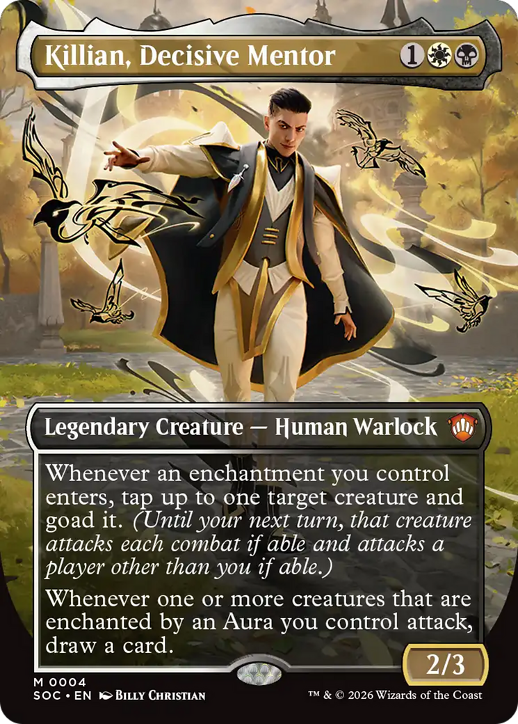 Killian, Decisive Mentor (Borderless) [Secrets of Strixhaven Commander] | Good Games Morley
