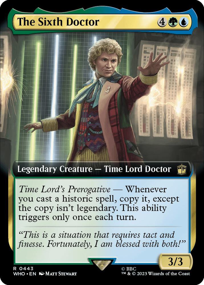 The Sixth Doctor 443/331 (Universes Beyond: Doctor Who)  - Extended Art | Good Games Morley