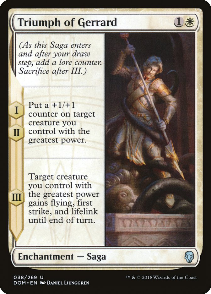 Triumph of Gerrard 38/269 (Dominaria)  | Good Games Morley
