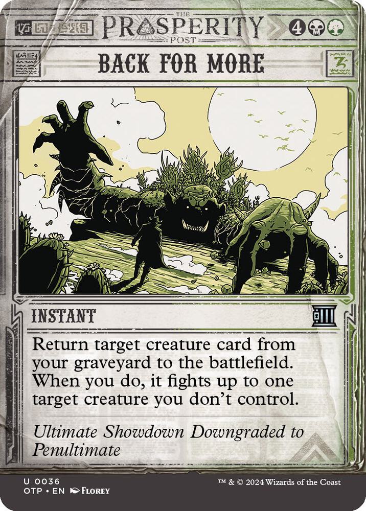 Back for More 36/65 (Outlaws of Thunder Junction: Breaking News)  - Showcase Foil | Good Games Morley