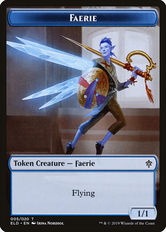 Faerie Token [Throne of Eldraine Tokens] | Good Games Morley