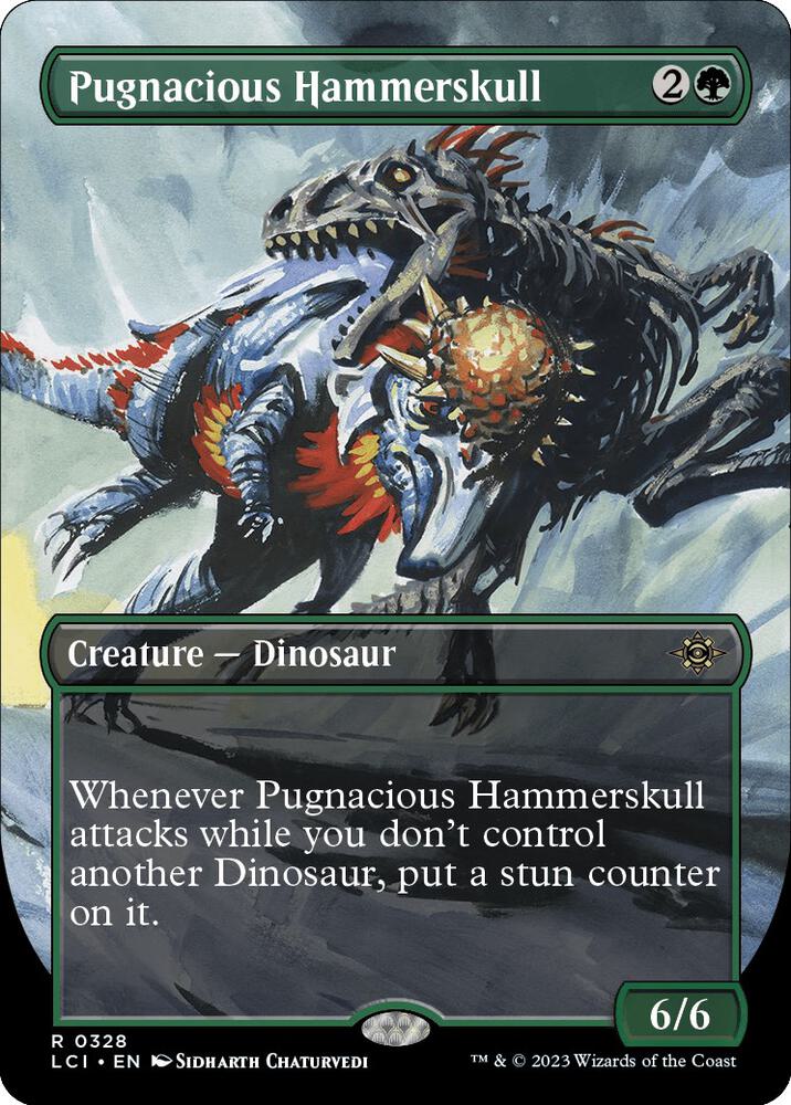 Pugnacious Hammerskull 328/291 (The Lost Caverns of Ixalan)  - Borderless Foil | Good Games Morley