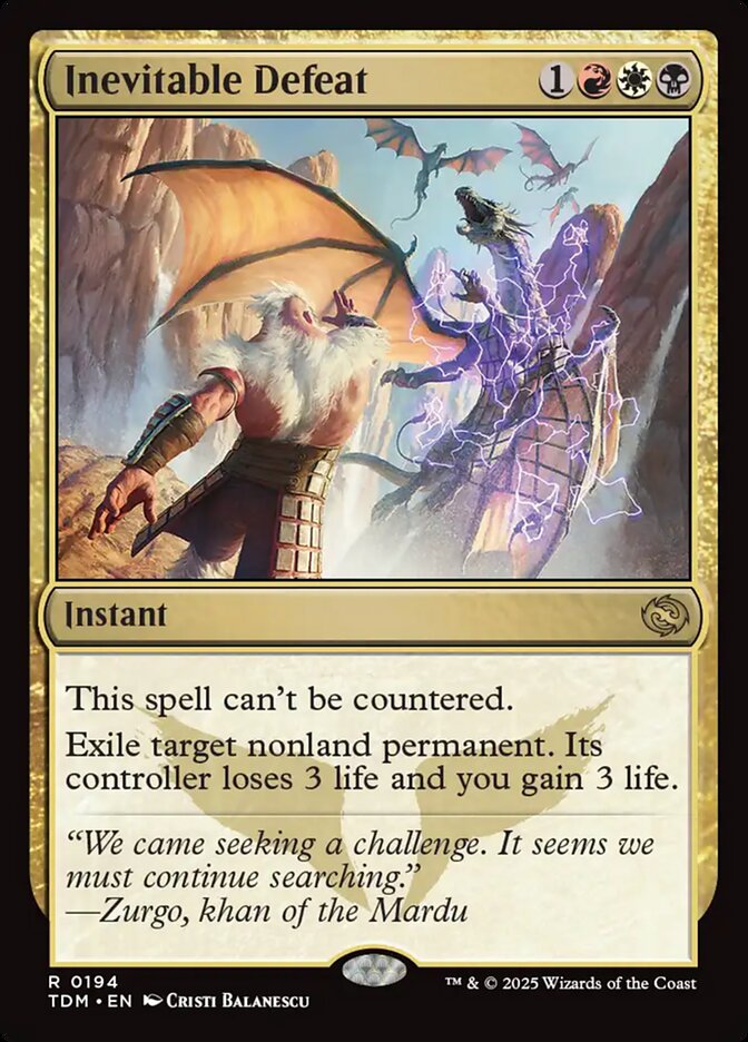 Inevitable Defeat 194/291 (Tarkir: Dragonstorm)  | Good Games Morley