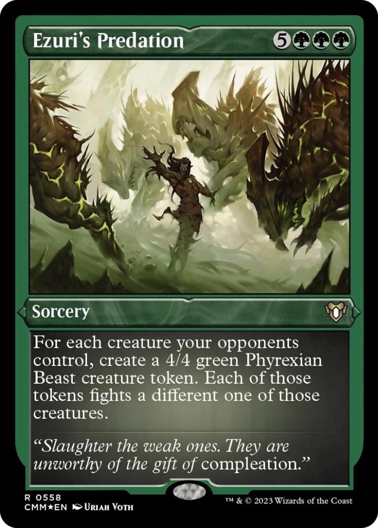 Ezuri's Predation (Foil Etched) [Commander Masters] | Good Games Morley