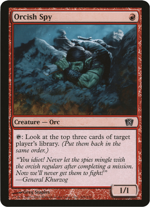Orcish Spy (Oversized) [Eighth Edition Box Topper] | Good Games Morley