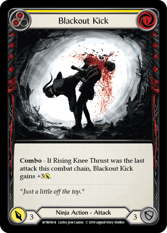 Blackout Kick (Yellow) [WTR090-R] (Welcome to Rathe)  Alpha Print Normal | Good Games Morley