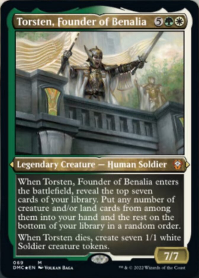 Torsten, Founder of Benalia (Foil Etched) [Dominaria United Commander] | Good Games Morley