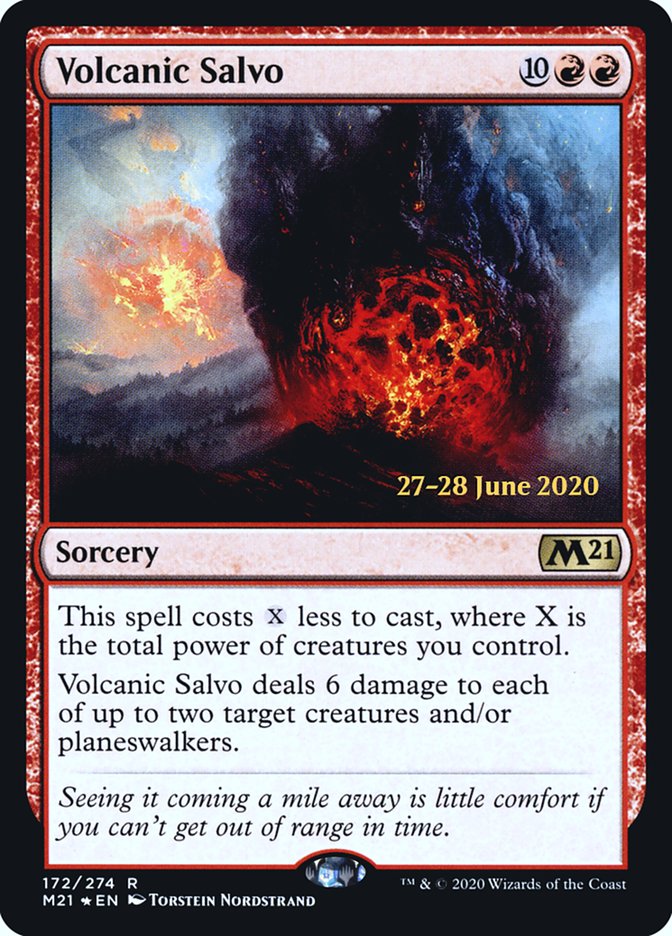 Volcanic Salvo [Core Set 2021 Prerelease Promos] | Good Games Morley