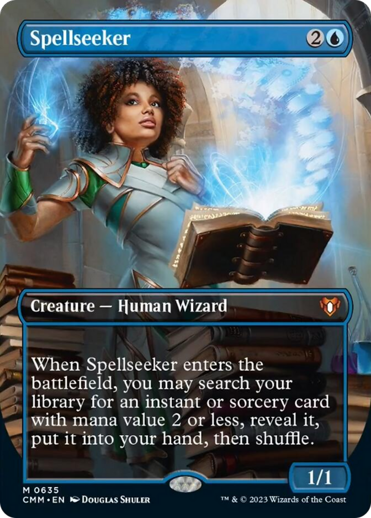 Spellseeker (Borderless Alternate Art) [Commander Masters] | Good Games Morley