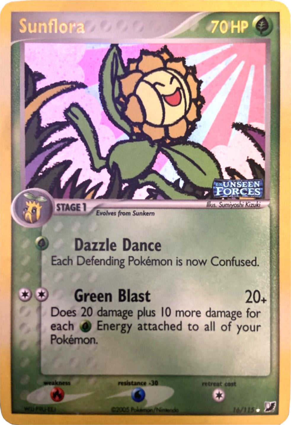 Sunflora (16/115) (Stamped) [EX: Unseen Forces] | Good Games Morley