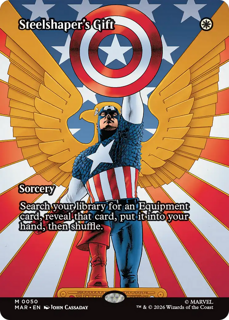 Steelshaper's Gift (Borderless) [Marvel Universe: Eternal-Legal] | Good Games Morley