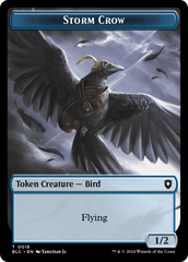 Storm Crow // Bird (003) Double-Sided Token [Bloomburrow Commander Tokens] | Good Games Morley