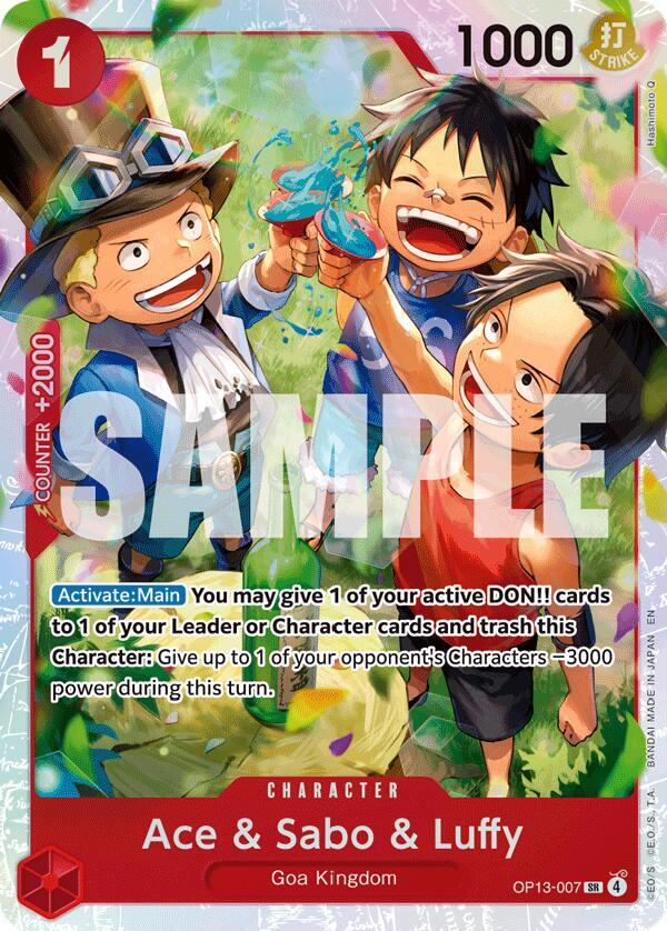 Ace & Sabo & Luffy OP13-007 (Carrying On His Will)  - Foil | Good Games Morley