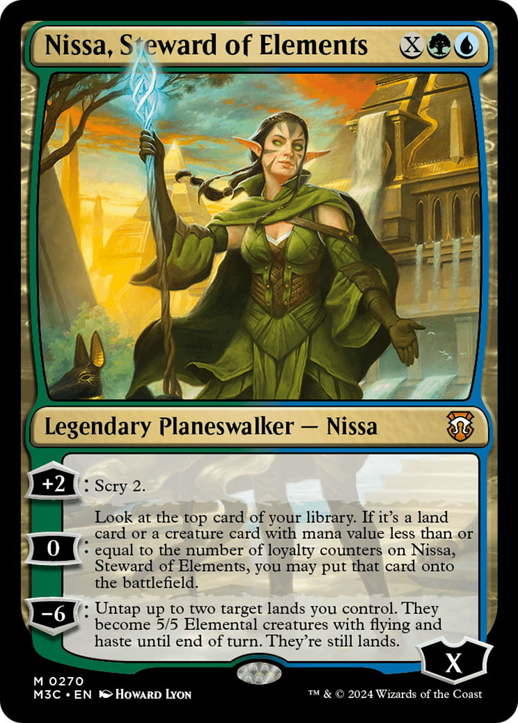 Nissa, Steward of Elements (Ripple Foil) [Modern Horizons 3 Commander] | Good Games Morley