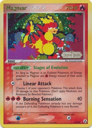 Magmar (21/92) (Stamped) [EX: Legend Maker] | Good Games Morley