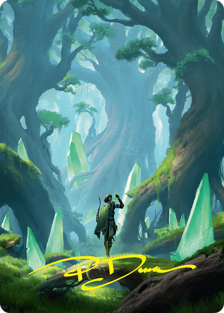 Forest Art Card (25/54) (Gold-Stamped Signature) [Foundations Art Series] | Good Games Morley