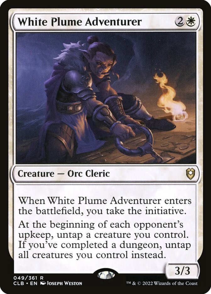 White Plume Adventurer 49 (Commander Legends: Battle for Baldur's Gate)  - Foil | Good Games Morley