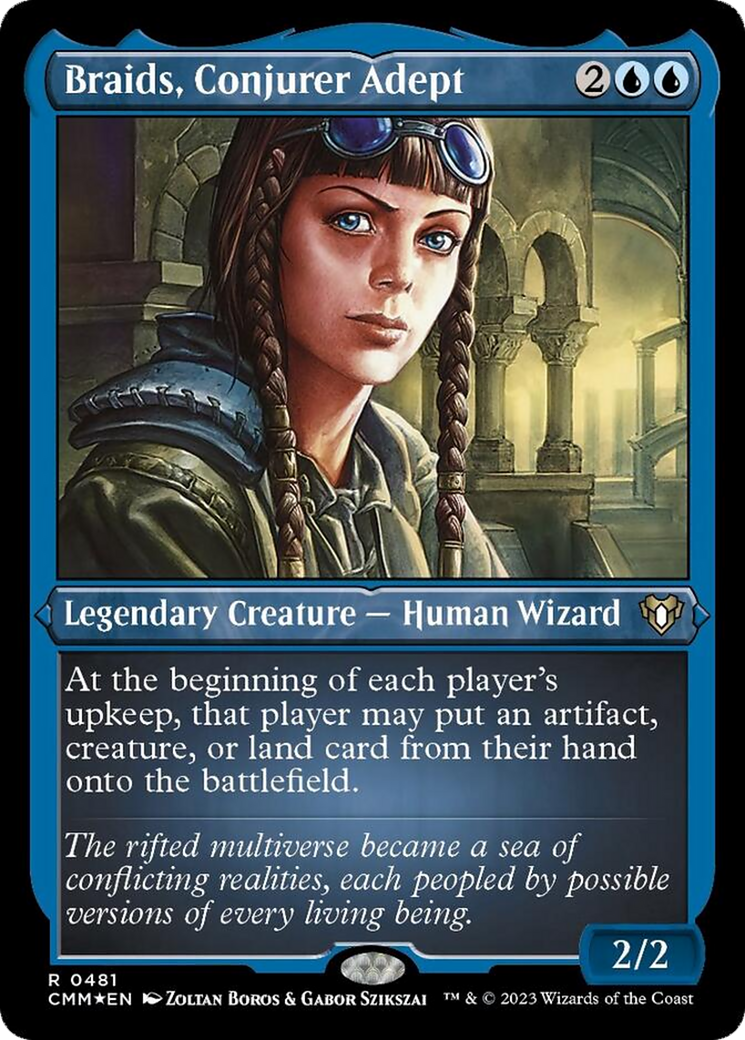 Braids, Conjurer Adept (Foil Etched) [Commander Masters] | Good Games Morley