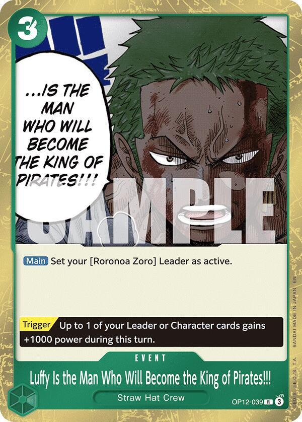 Luffy Is the Man Who Will Become the King of Pirates!!! OP12-039 (Legacy of the Master)  - Foil | Good Games Morley