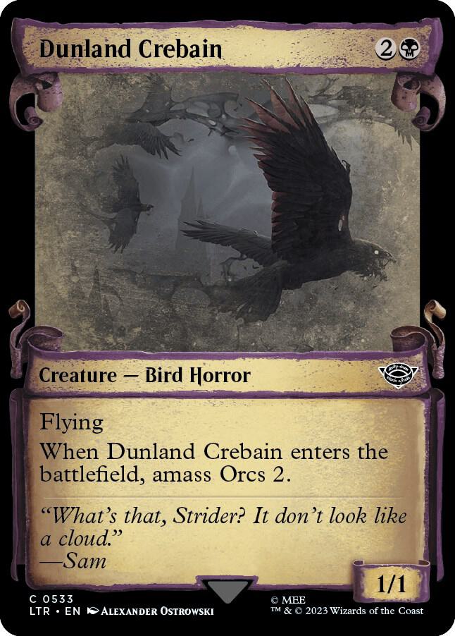 Dunland Crebain 533 (Universes Beyond: The Lord of the Rings: Tales of Middle-earth)  - Showcase Scroll Foil | Good Games Morley