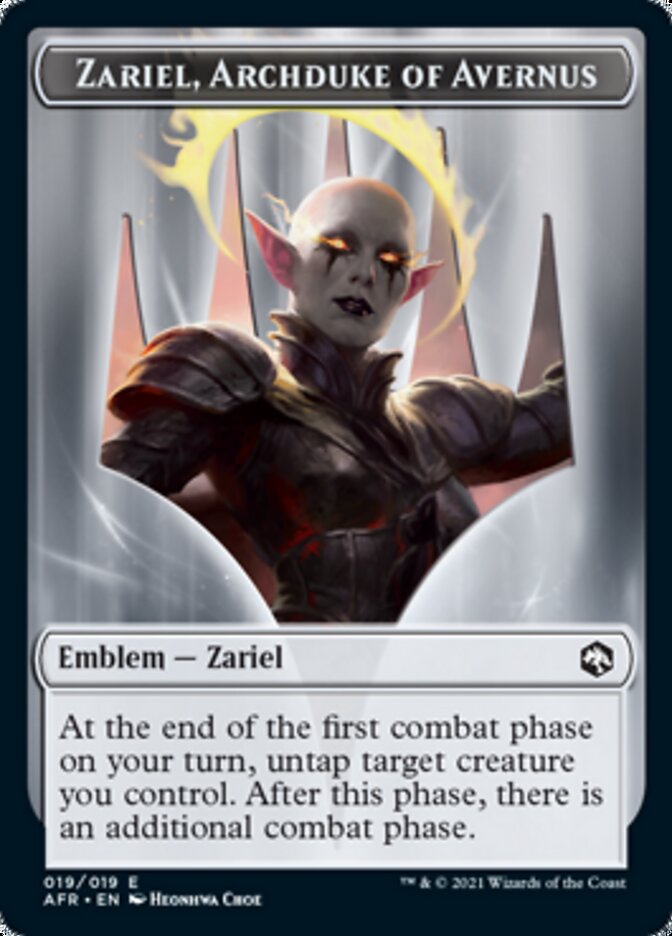 Devil // Zariel, Archduke of Avernus Emblem Double-Sided Token [Dungeons & Dragons: Adventures in the Forgotten Realms Tokens] | Good Games Morley