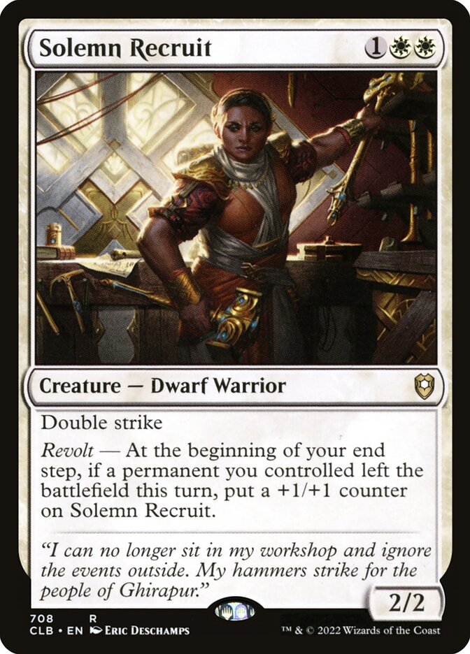 Solemn Recruit 708 (Commander Legends: Battle for Baldur's Gate)  | Good Games Morley