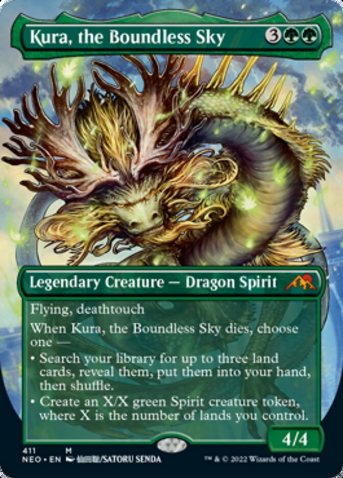Kura, the Boundless Sky (Borderless Alternate Art) [Kamigawa: Neon Dynasty] | Good Games Morley