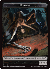 Horror // Copy Double-Sided Token [Duskmourn: House of Horror Tokens] | Good Games Morley