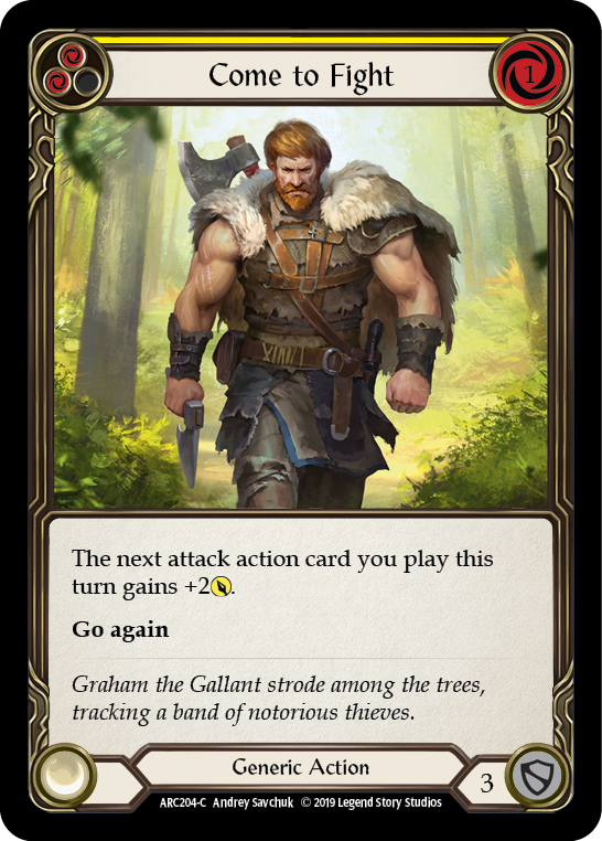 Come to Fight (Yellow) [ARC204-C] (Arcane Rising)  1st Edition Normal | Good Games Morley