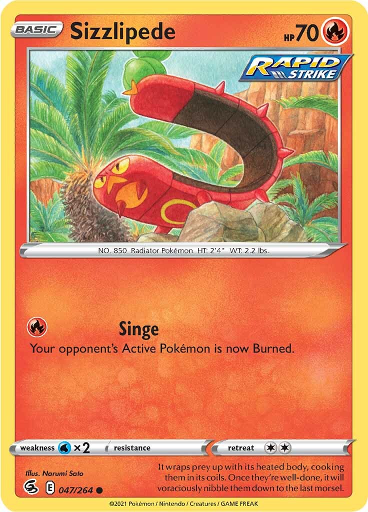 Sizzlipede (047/264) [Sword & Shield: Fusion Strike] | Good Games Morley