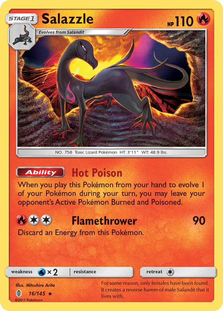 Salazzle (16/145) [Sun & Moon: Guardians Rising] | Good Games Morley