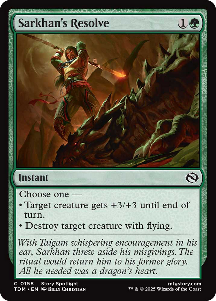 Sarkhan's Resolve [Tarkir: Dragonstorm] | Good Games Morley