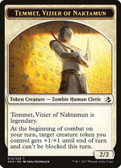 Temmet, Vizier of Naktamun // Zombie Double-Sided Token [Amonkhet Tokens] | Good Games Morley