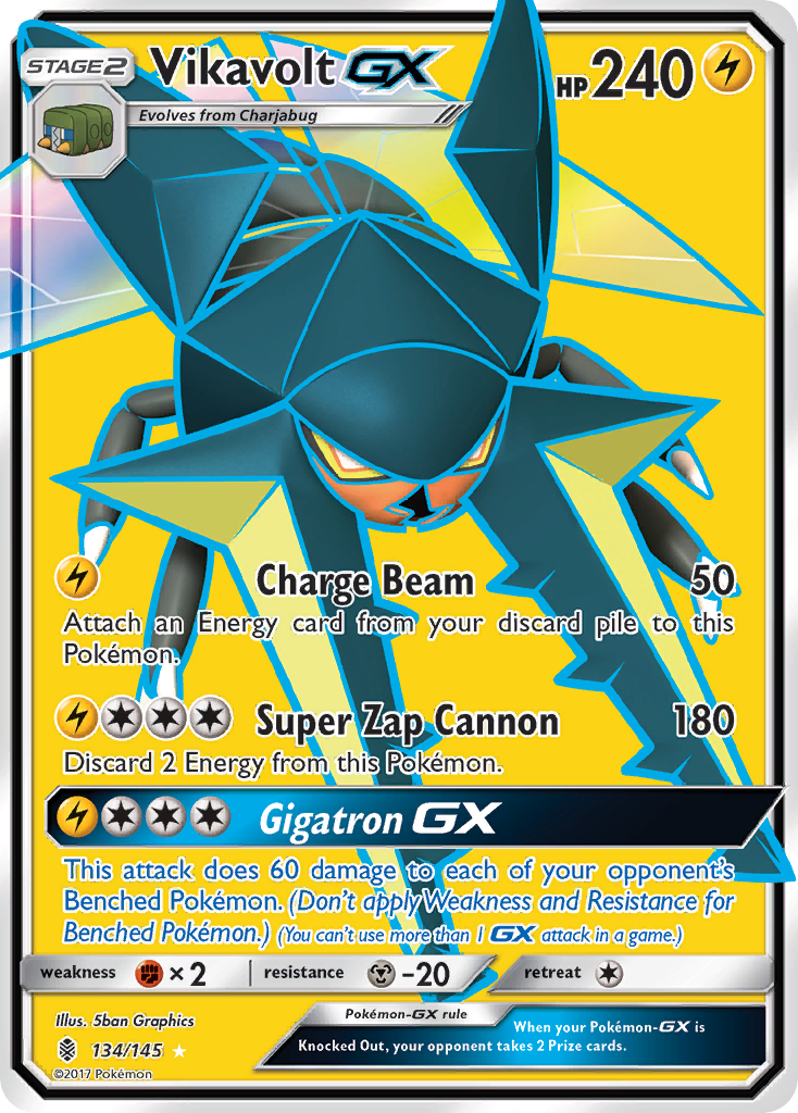 Vikavolt GX (134/145) [Sun & Moon: Guardians Rising] | Good Games Morley
