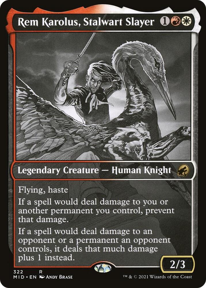 Rem Karolus Stalwart Slayer Showcase 322/277 (Innistrad: Midnight Hunt)  - Foil | Good Games Morley