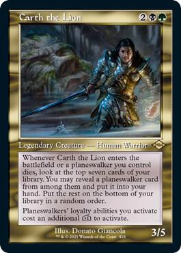 Carth the Lion Retro Frame Foil Etched 418 (Modern Horizons 2)  - Foil | Good Games Morley