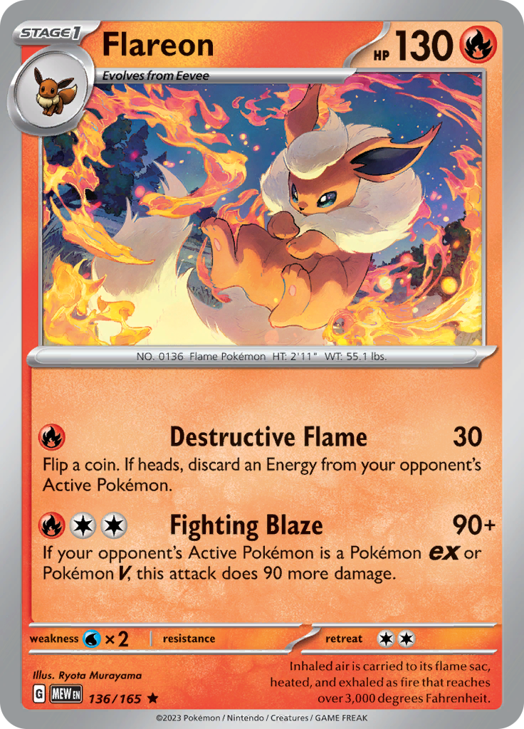 Flareon (136/165) [Scarlet & Violet 151] | Good Games Morley