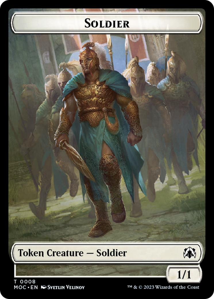 Vampire Knight // Soldier Double-Sided Token [March of the Machine Commander Tokens] | Good Games Morley