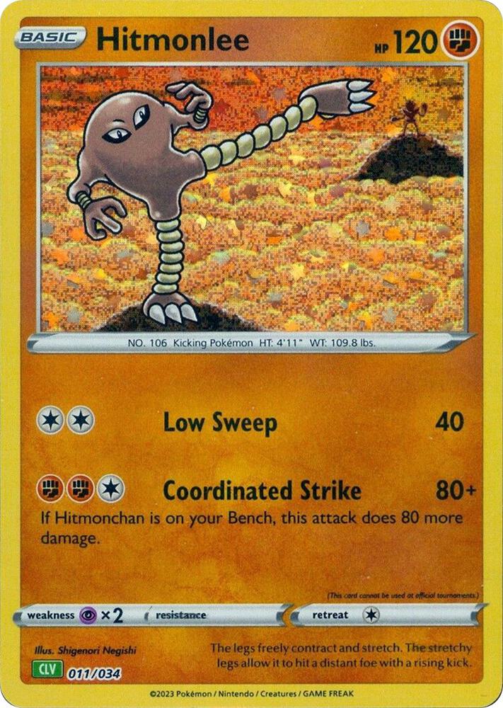 Hitmonlee 011/034 (Trading Card Game Classic)  - Holofoil | Good Games Morley