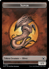 Goblin // Sliver Double-Sided Token [March of the Machine Commander Tokens] | Good Games Morley