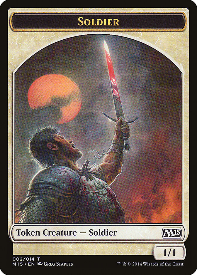 Soldier Token [Magic 2015 Tokens] | Good Games Morley