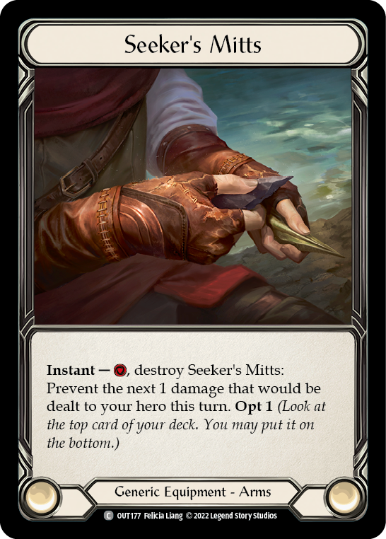 Seeker's Mitts [OUT177] (Outsiders)  Cold Foil | Good Games Morley