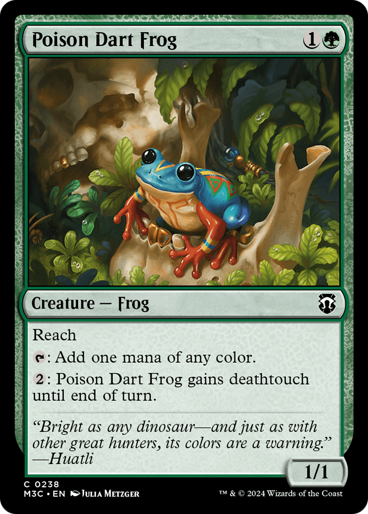 Poison Dart Frog (Ripple Foil) [Modern Horizons 3 Commander] | Good Games Morley