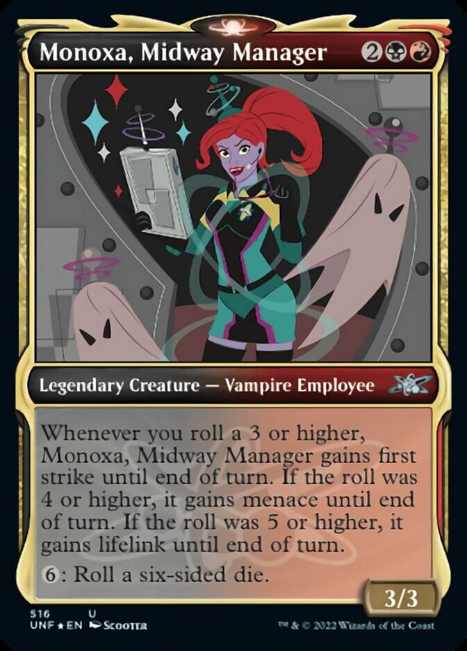Monoxa, Midway Manager (Showcase) (Galaxy Foil) [Unfinity] | Good Games Morley