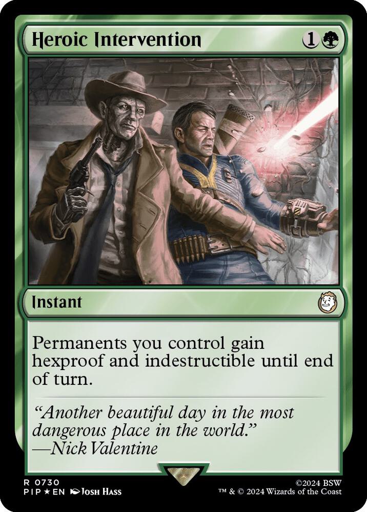 Heroic Intervention 730/326 (Universes Beyond: Fallout)  - Surge Foil | Good Games Morley