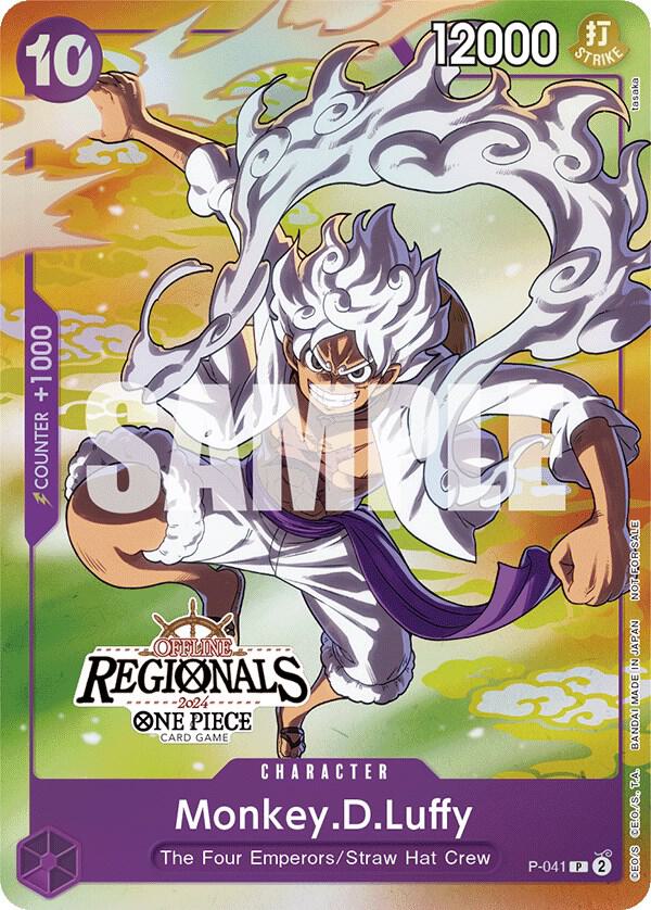 Monkey.D.Luffy (Offline Regional 2024 Vol.2 Participant) P-041 (One Piece Promotion Cards)  - Foil | Good Games Morley