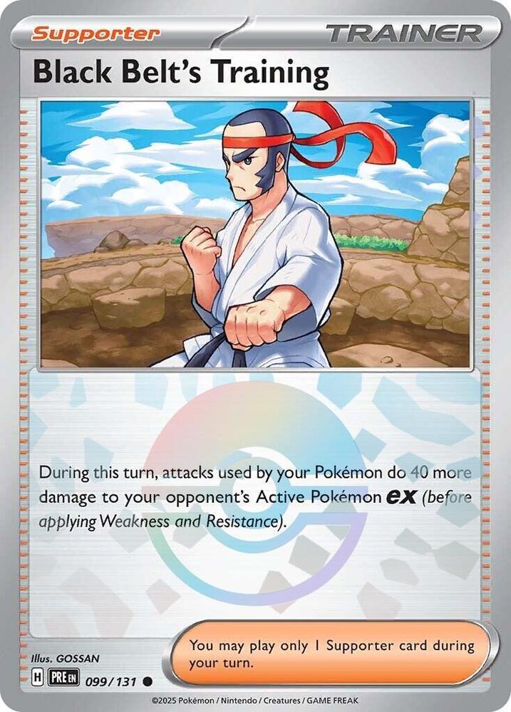 Black Belt's Training (099/131) (Poke Ball Pattern) [Scarlet & Violet: Prismatic Evolutions] | Good Games Morley