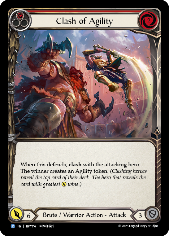 Clash of Agility (Red) [HVY157] (Heavy Hitters)  Rainbow Foil | Good Games Morley